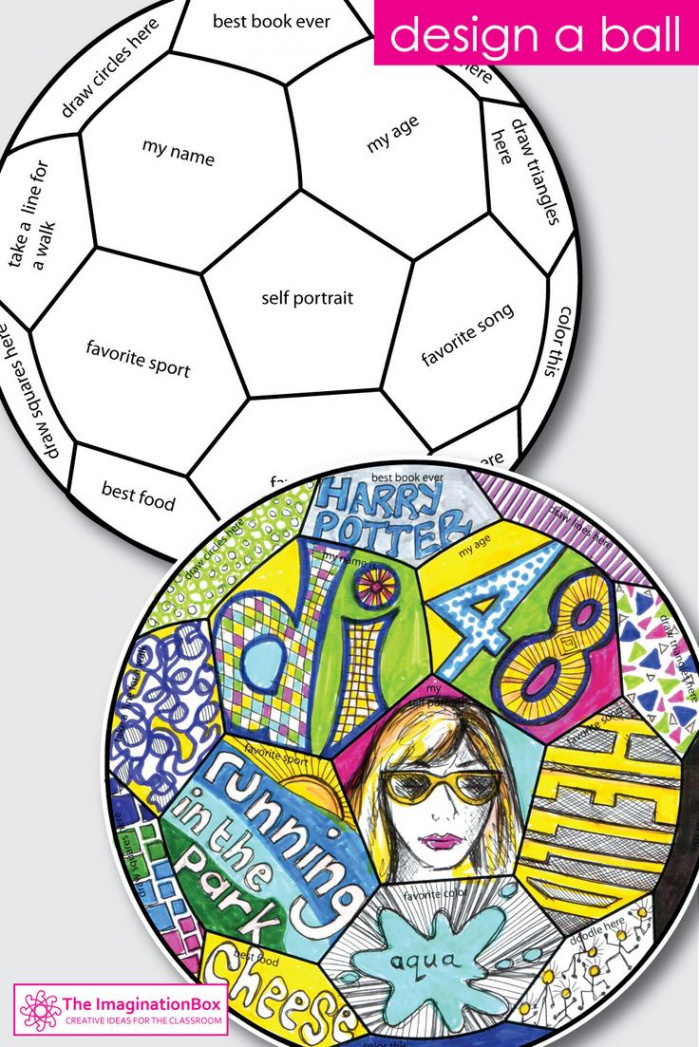 A Soccer Ball All About Me, Back to School Art & Writing Prompt