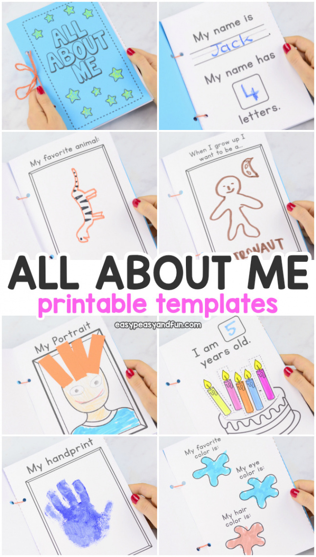 All About Me Printable Book Templates - Easy Peasy and Fun