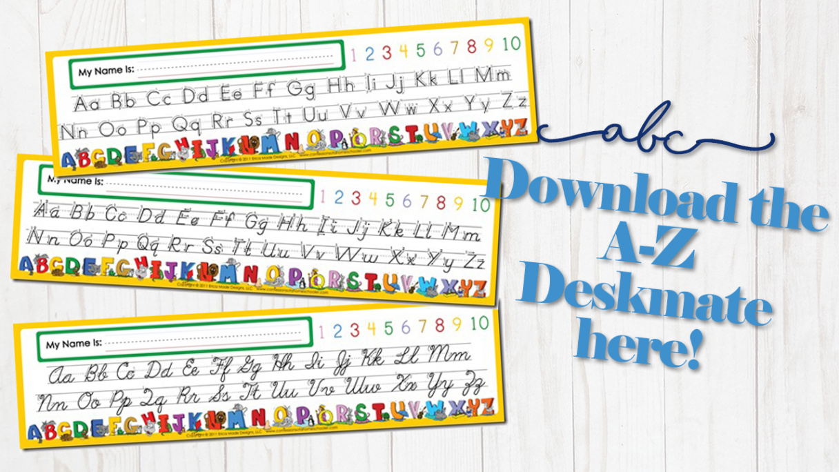 Alphabet Desk Mate - Confessions of a Homeschooler