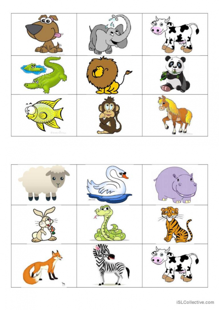 Animals bingo cards: English ESL worksheets pdf & doc