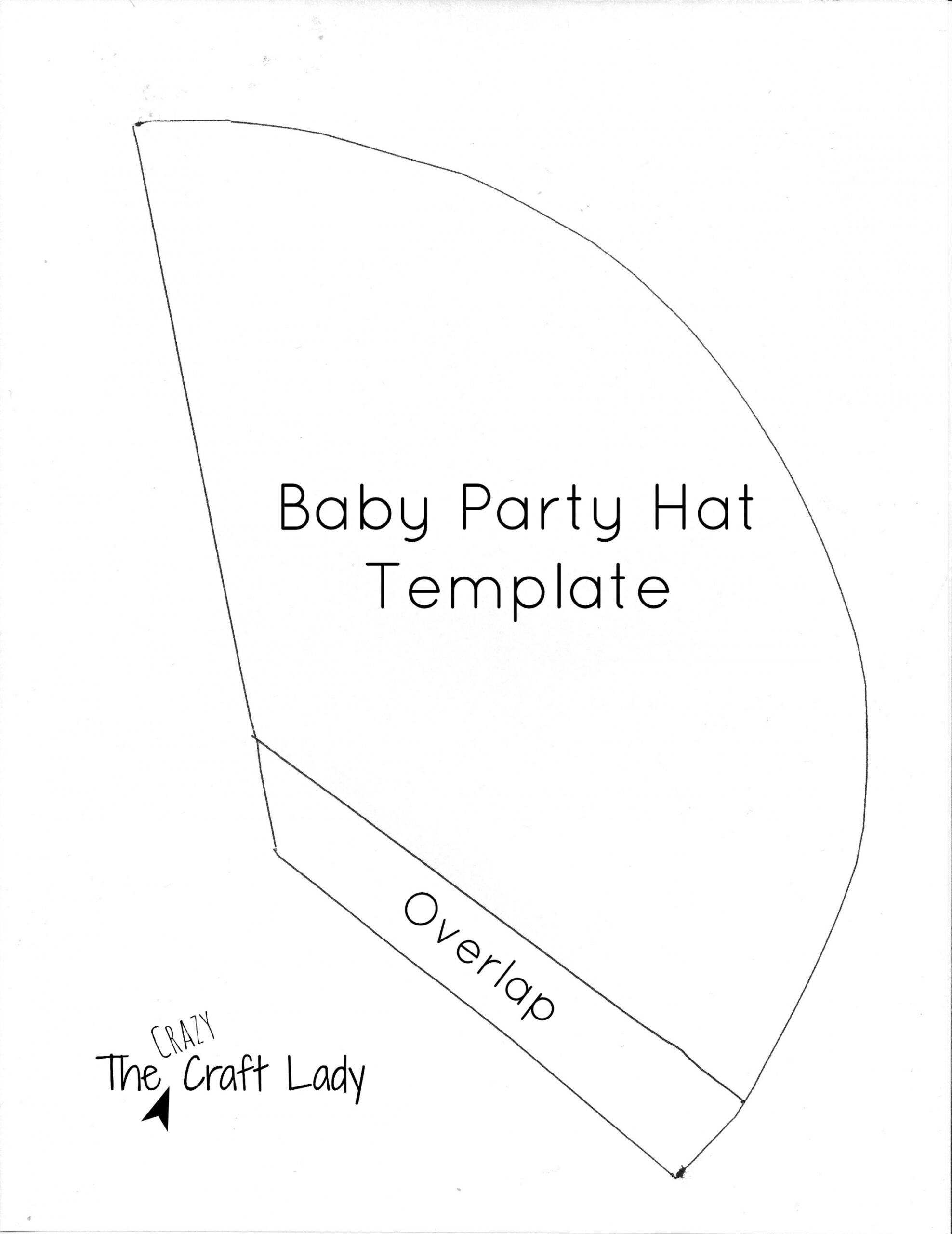 Baby Party Hats and FREE Printable Template - The Crazy Craft Lady