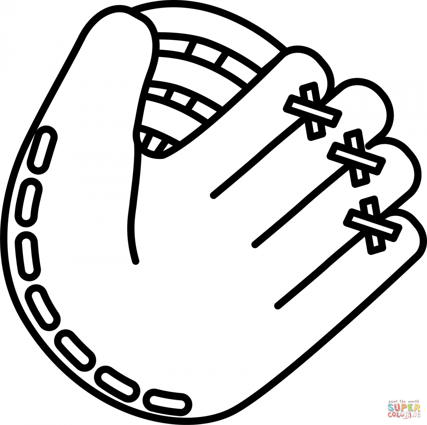 Baseball Glove coloring page  Free Printable Coloring Pages