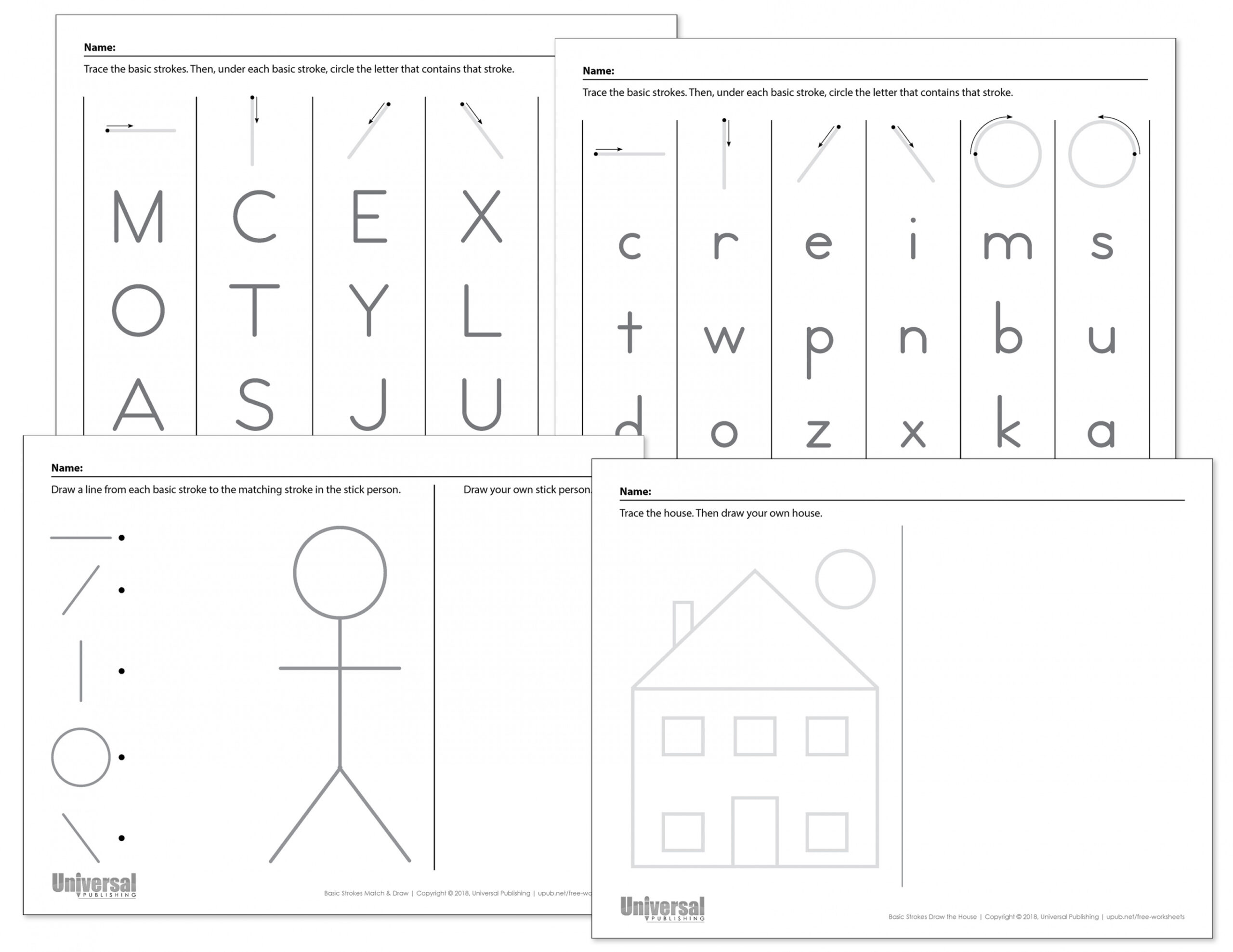 Basic Strokes Activities  Free Printables - Universal Publishing