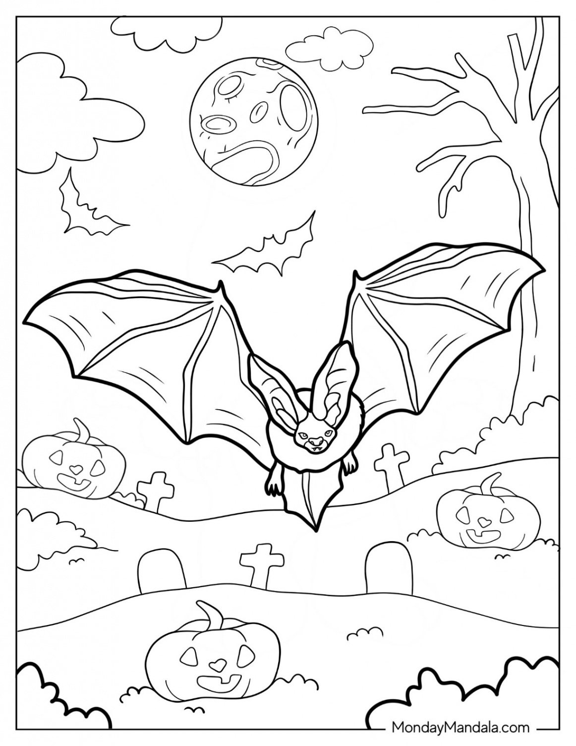 Bat Coloring Pages (Free PDF Printables)