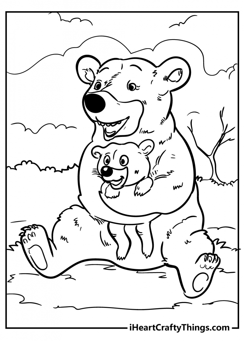 Bear Coloring Pages (% Free Printables)