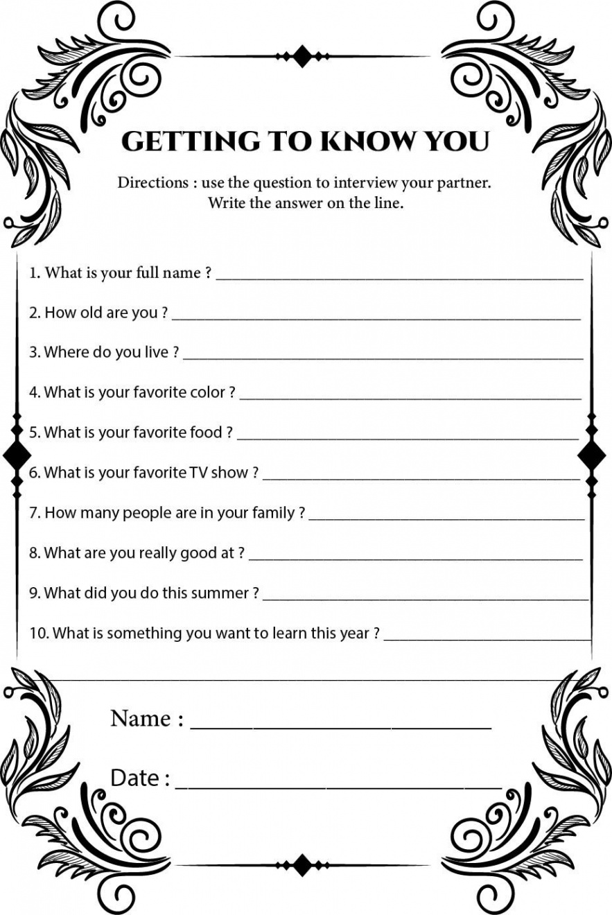 Best Classroom Getting To Know You Printables  Getting to know