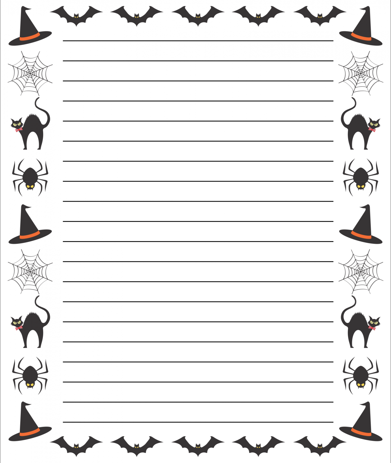 Best Free Printable Halloween Border Paper PDF for Free at