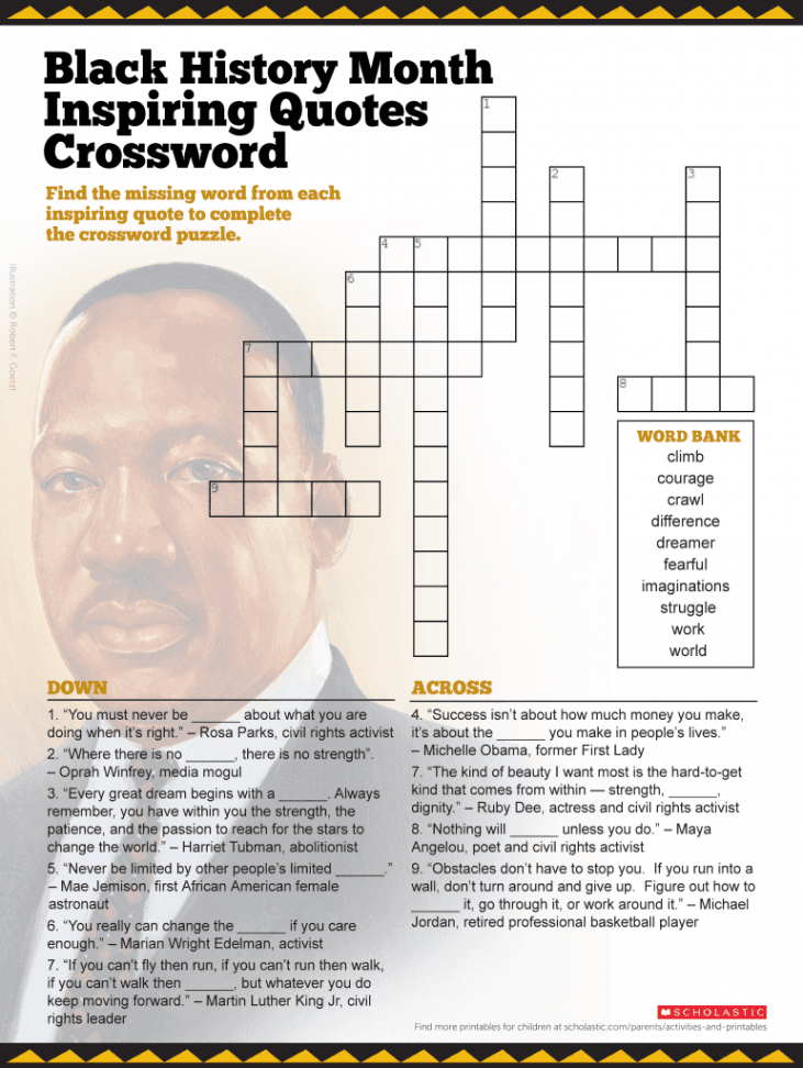 Black history month crossword puzzle: Fill out & sign online  DocHub