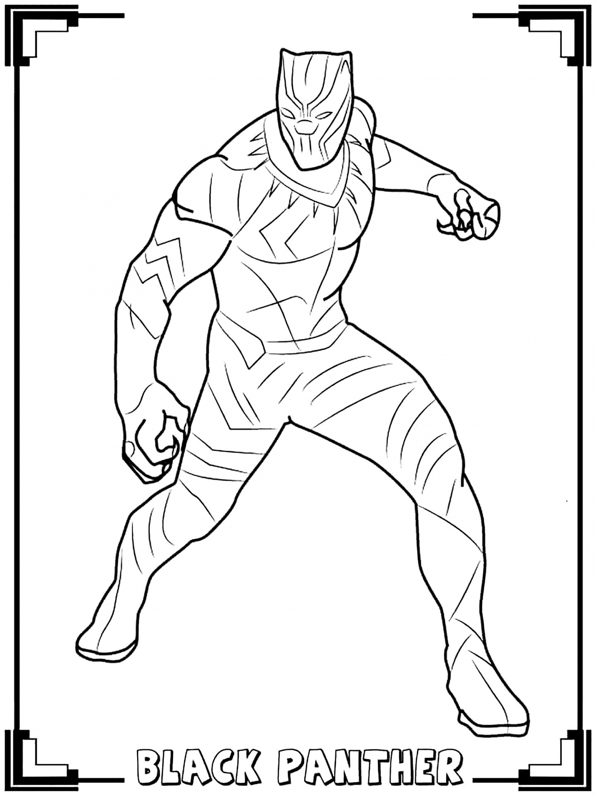 Black Panther - Black Panther Kids Coloring Pages