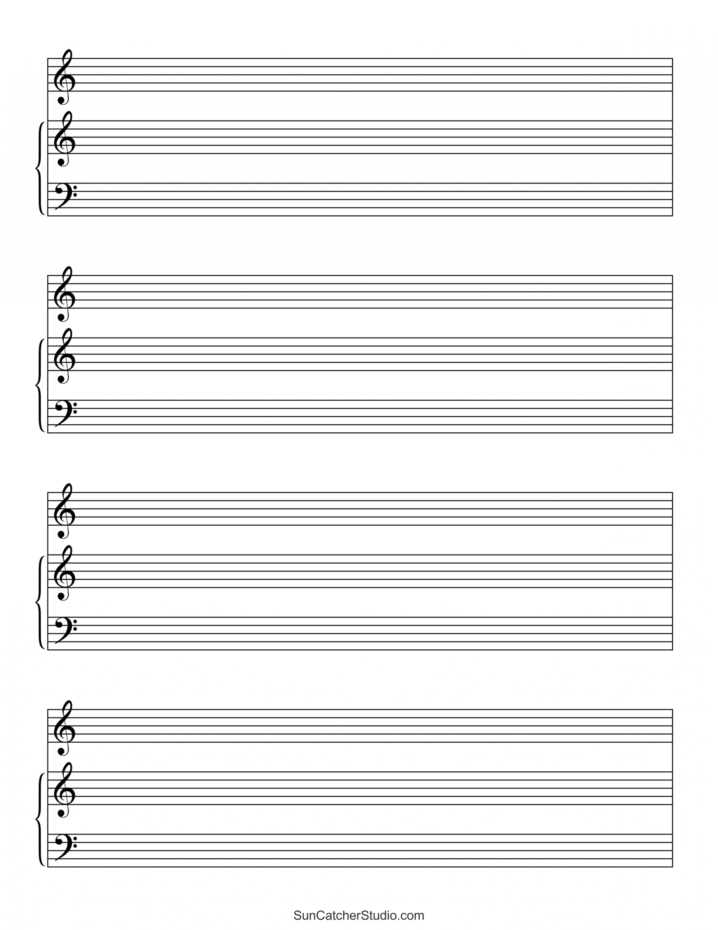 Blank Sheet Music (Free Printable Staff Paper) – DIY Projects