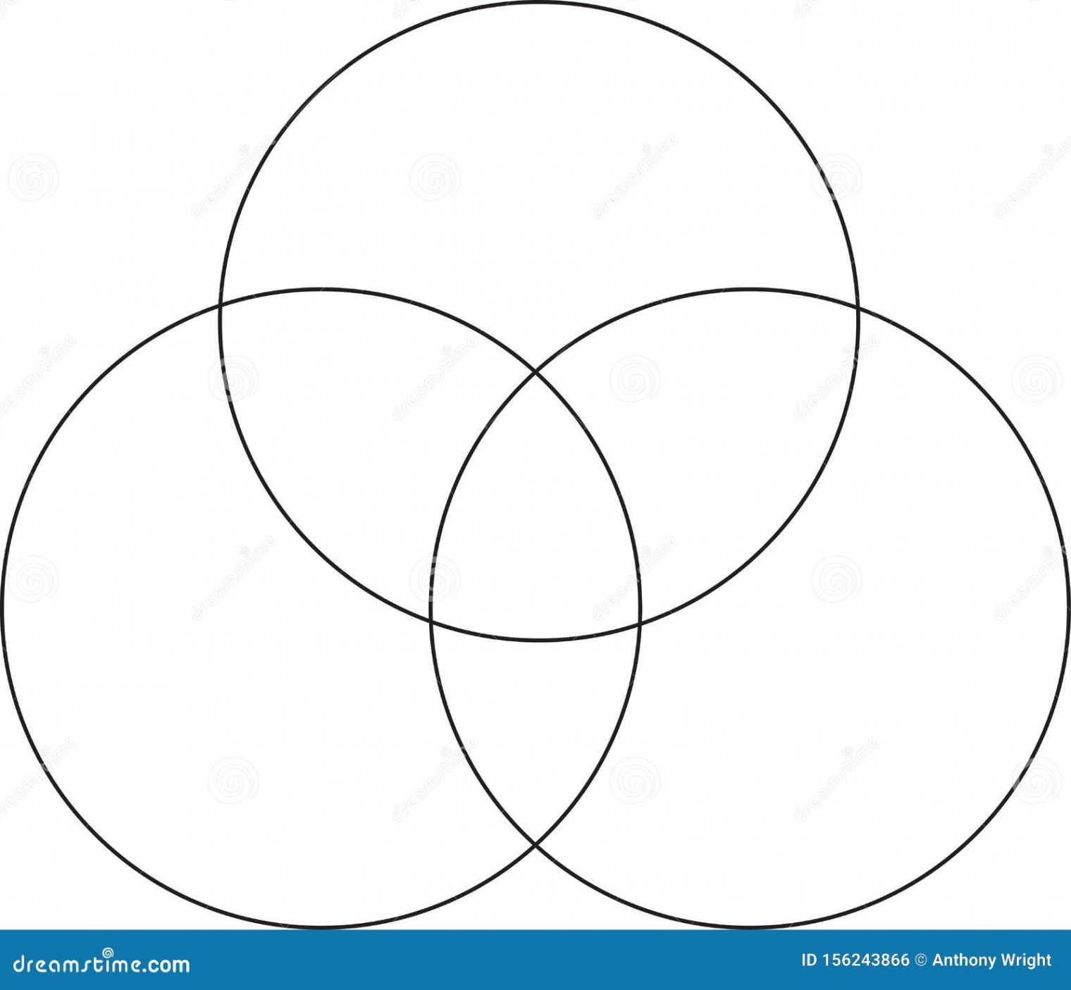 Blank Venn Diagram Printable Stock Illustration - Illustration of