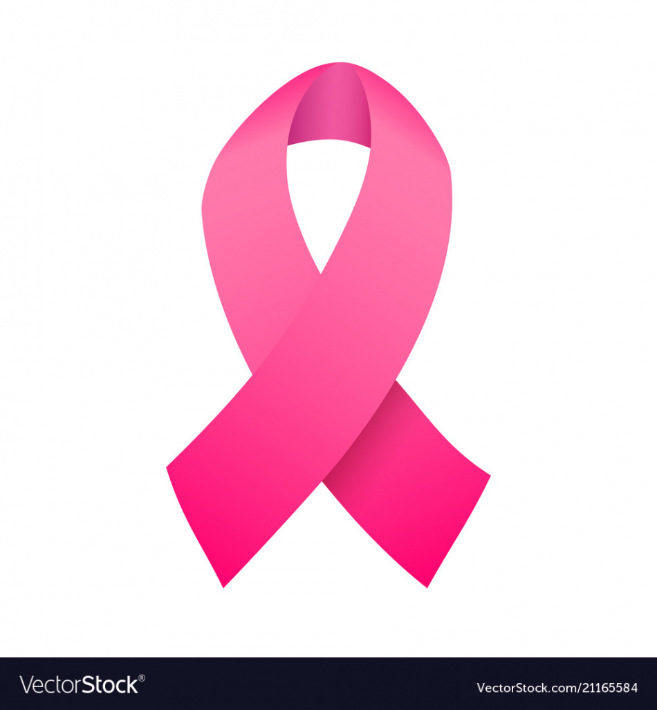 Breast cancer awareness ribbon template Royalty Free Vector