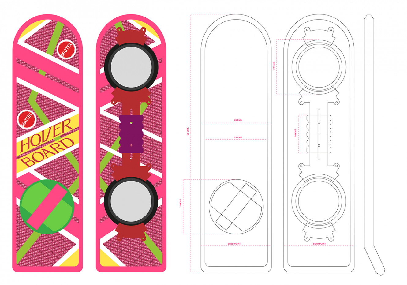 BTTF Hoverboard Homemade  FREE printable template on Behance