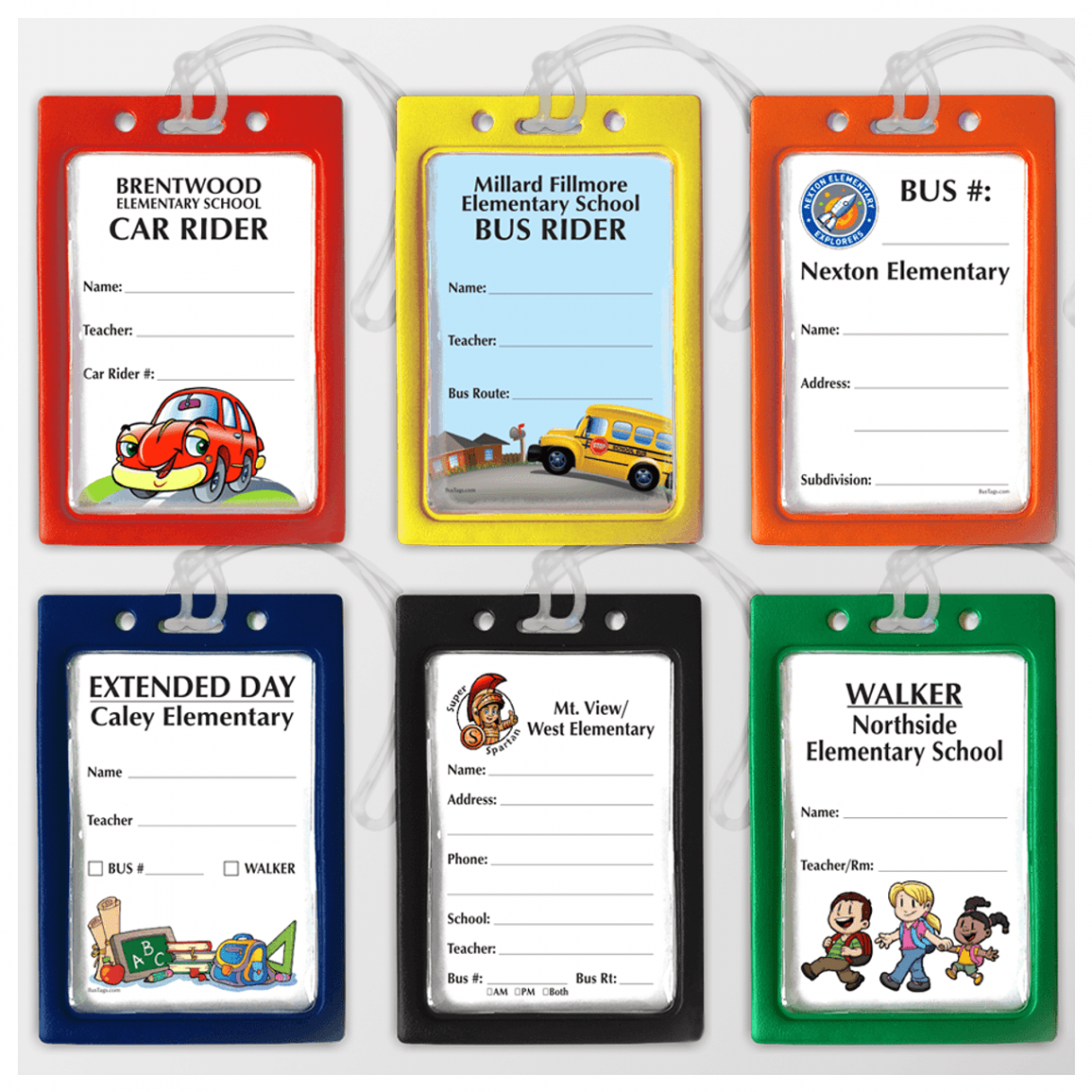 Bus Tag / Student ID Tags Custom Layout