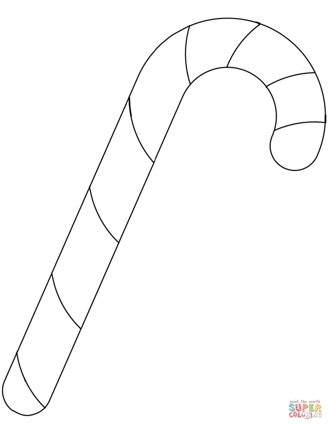 Candy Cane coloring page  Free Printable Coloring Pages