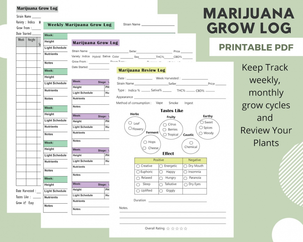 Cannabis Grow Log Weekly / Marihuana grow journal monatliches