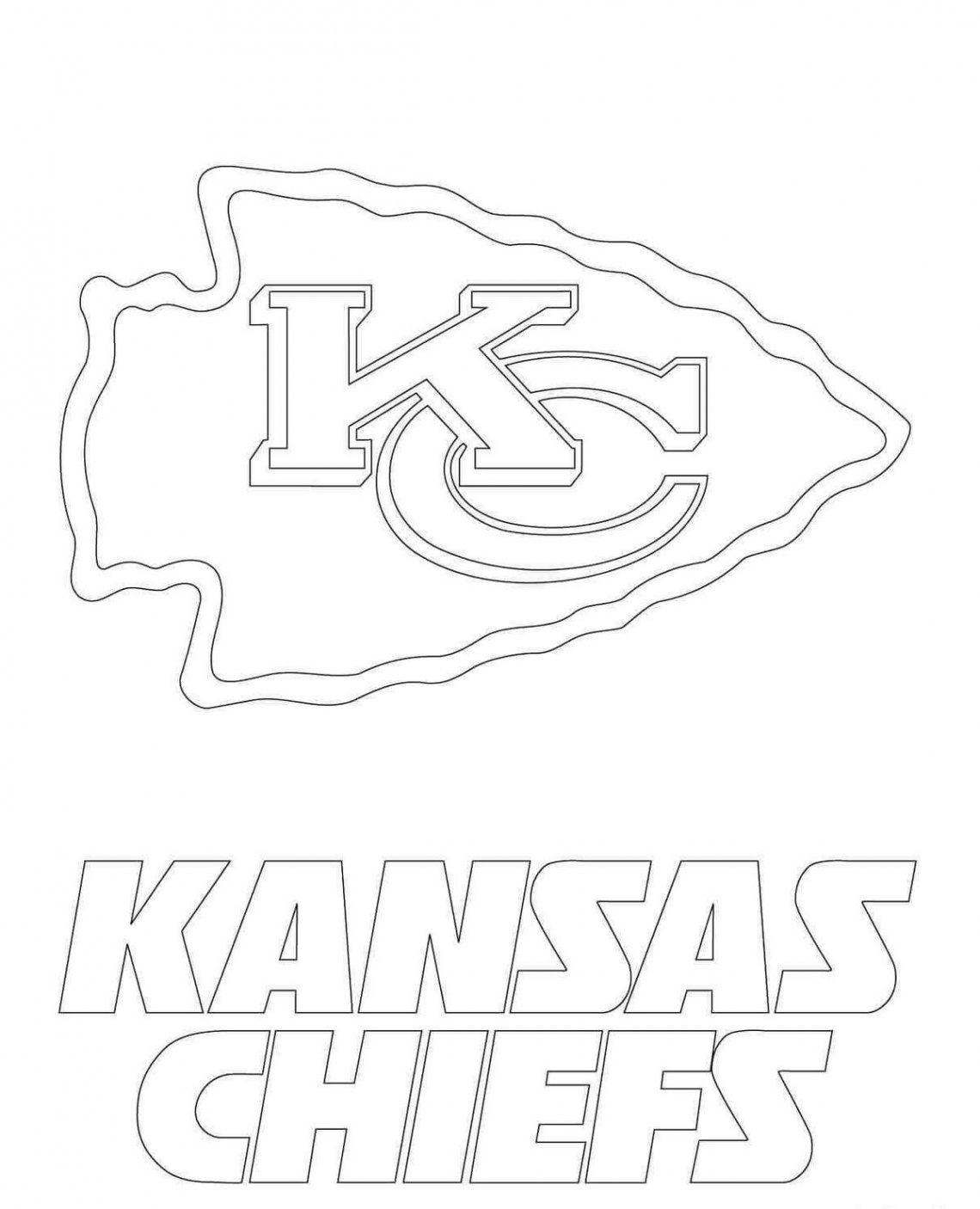 Chiefs Coloring Pages - ScribbleFun  Kansas city chiefs logo