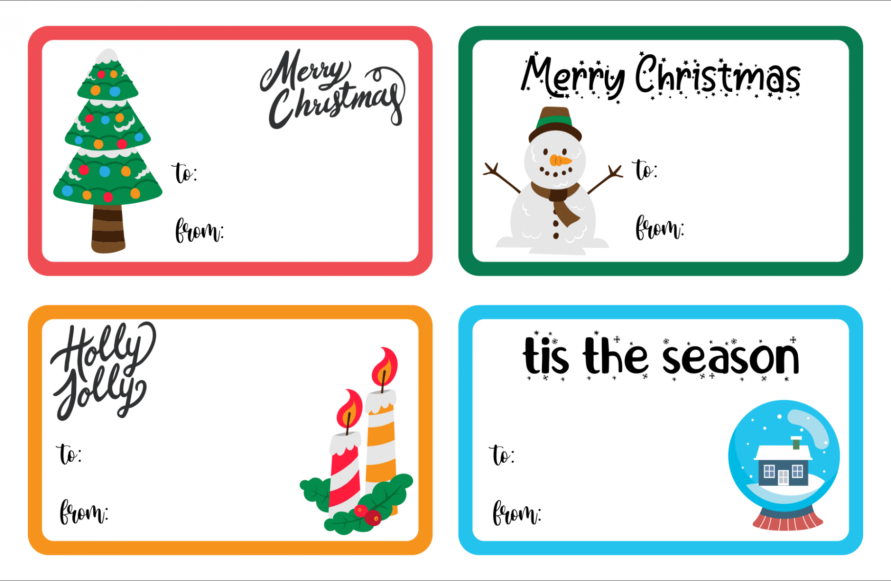 Christmas Gift Tag Template Printable Christmas Gift Tags