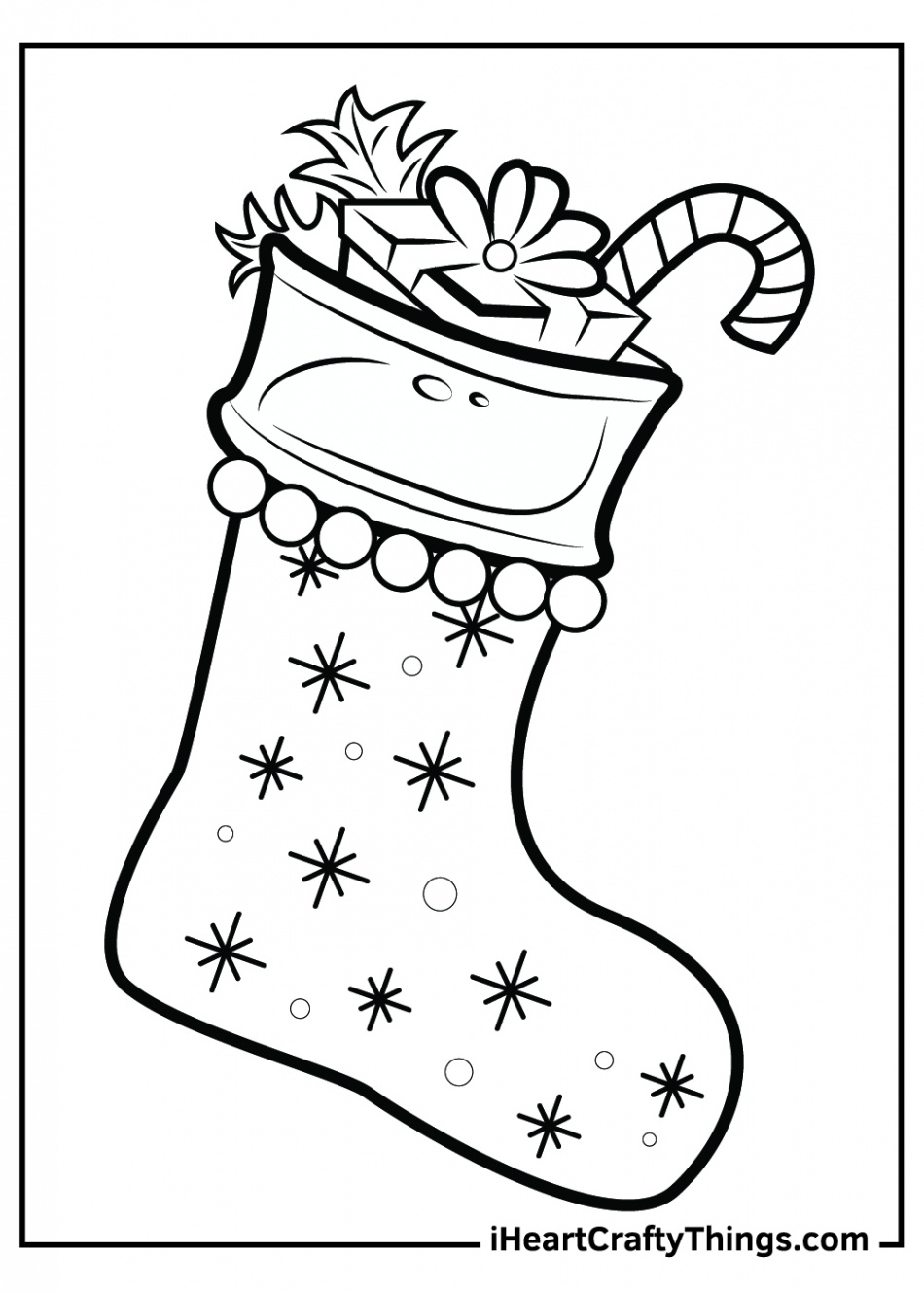 Christmas Stocking Coloring Pages (% Free Printables)