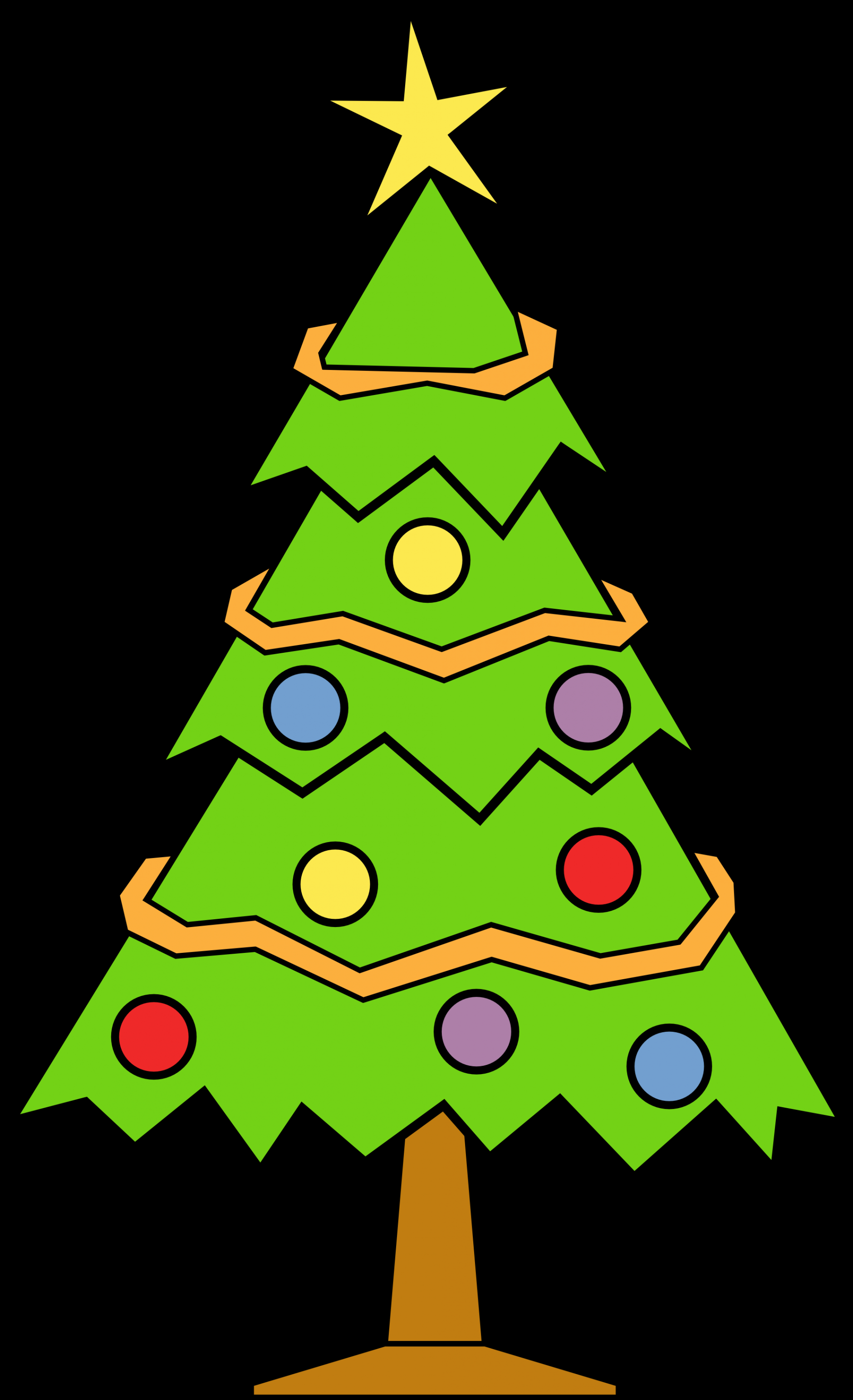 christmas tree  Christmas tree coloring page, Colorful christmas