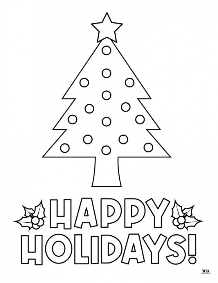 Christmas Tree Coloring Pages & Templates -  FREE Printables