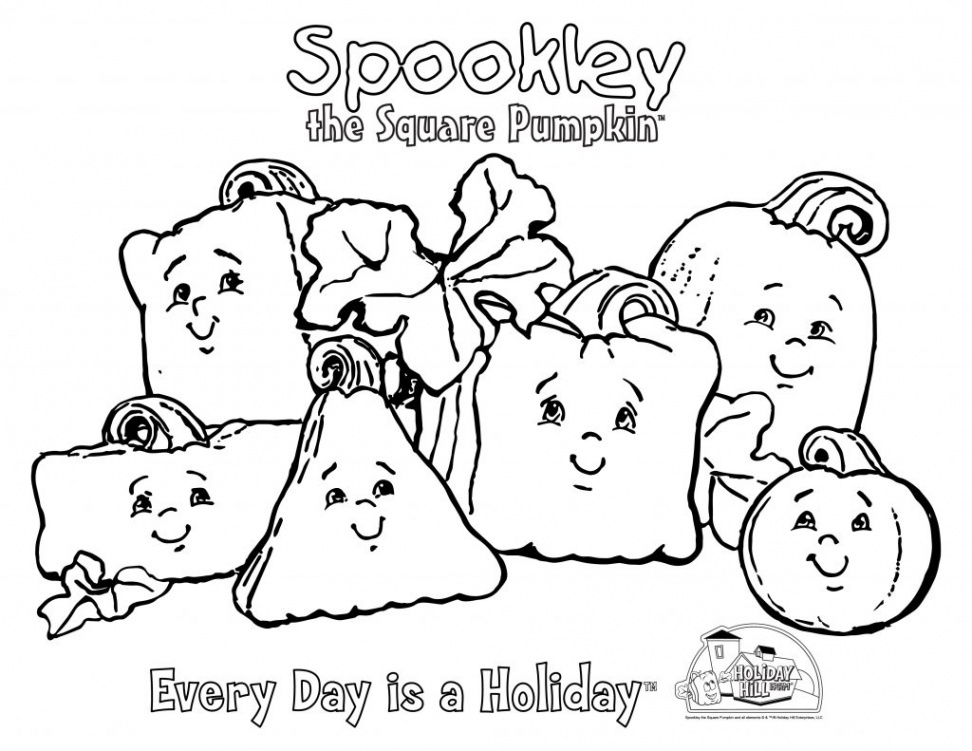 COLORING SHEETS - Spookley the Square Pumpkin