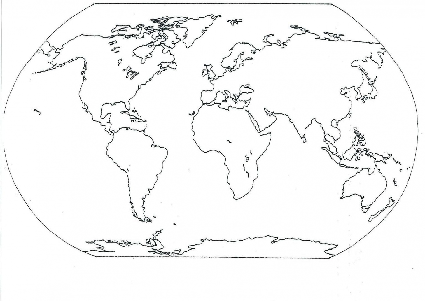 Continents World Map - Free Printable Calendar Templates  Free