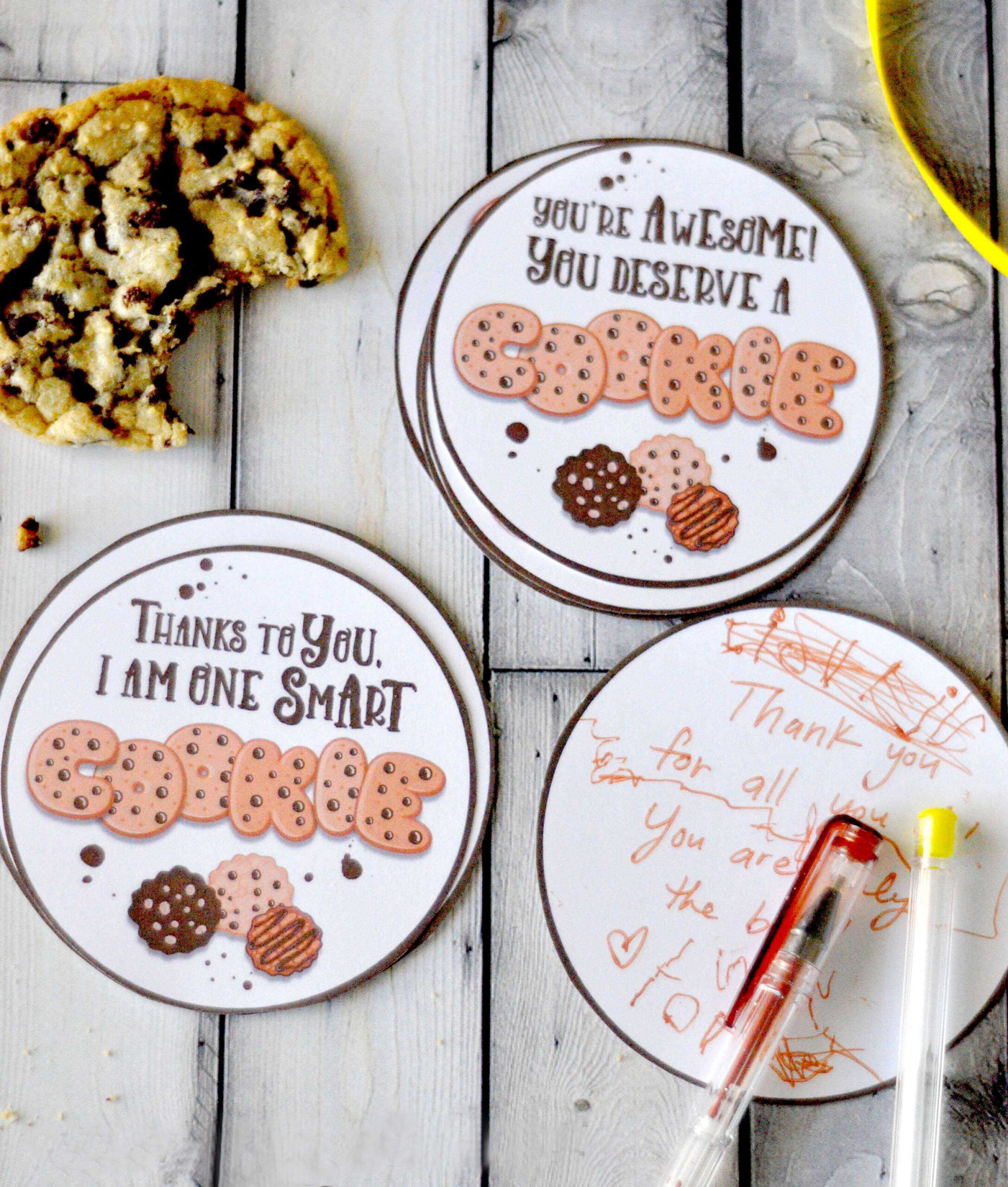 Cookie Teacher Appreciation Gift Tags from www.TeepeeGirl