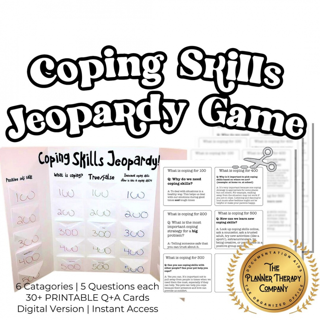 Coping Skills Jeopardy Game Mental Health Inspired Questions: - Etsy Sweden