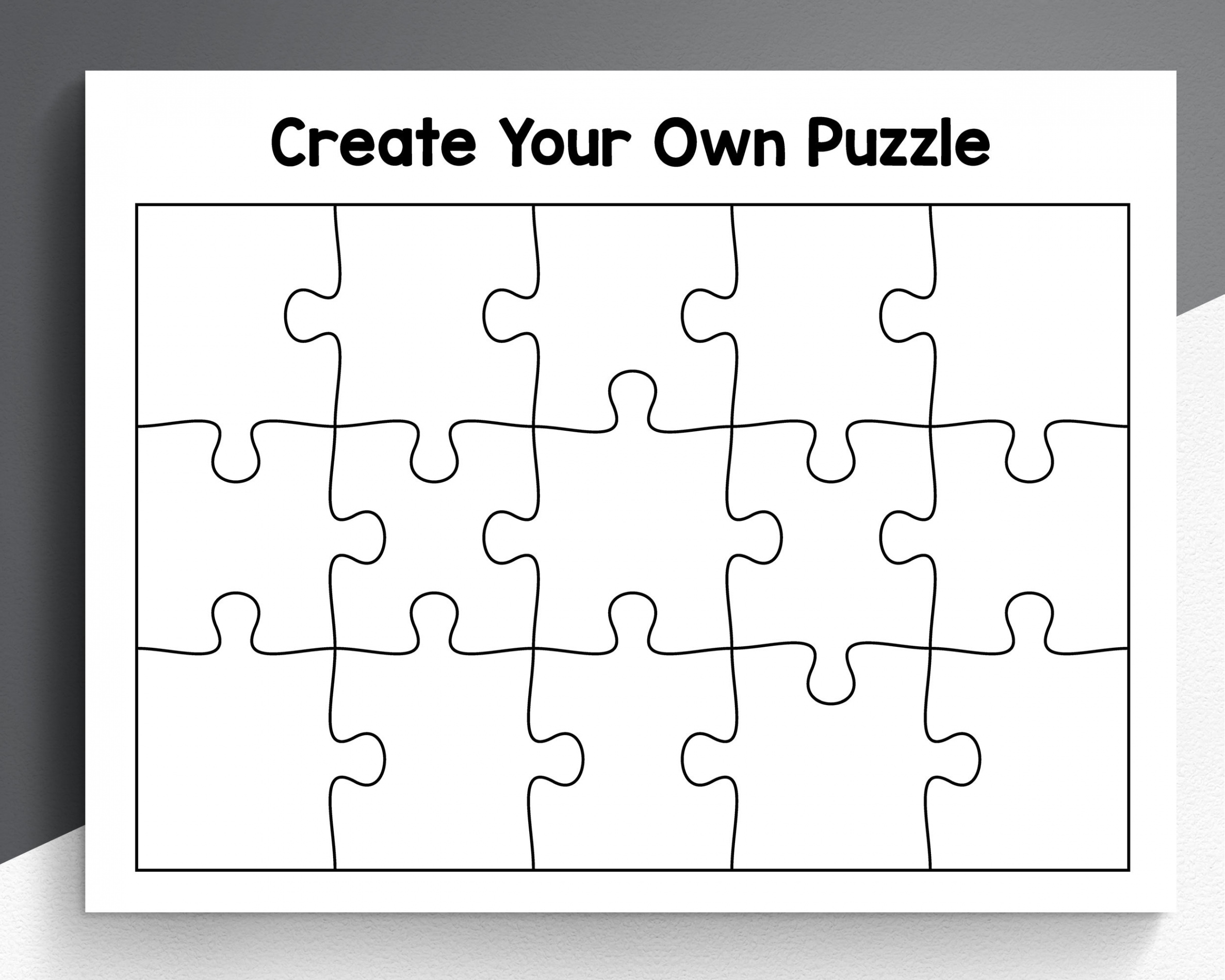 Create Your Own Puzzle Worksheets. Custom Puzzle Design