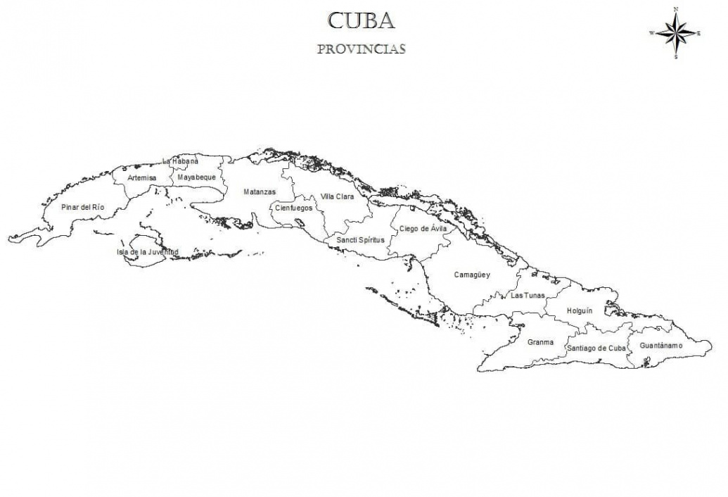 Cuba Map coloring page - Download, Print or Color Online for Free