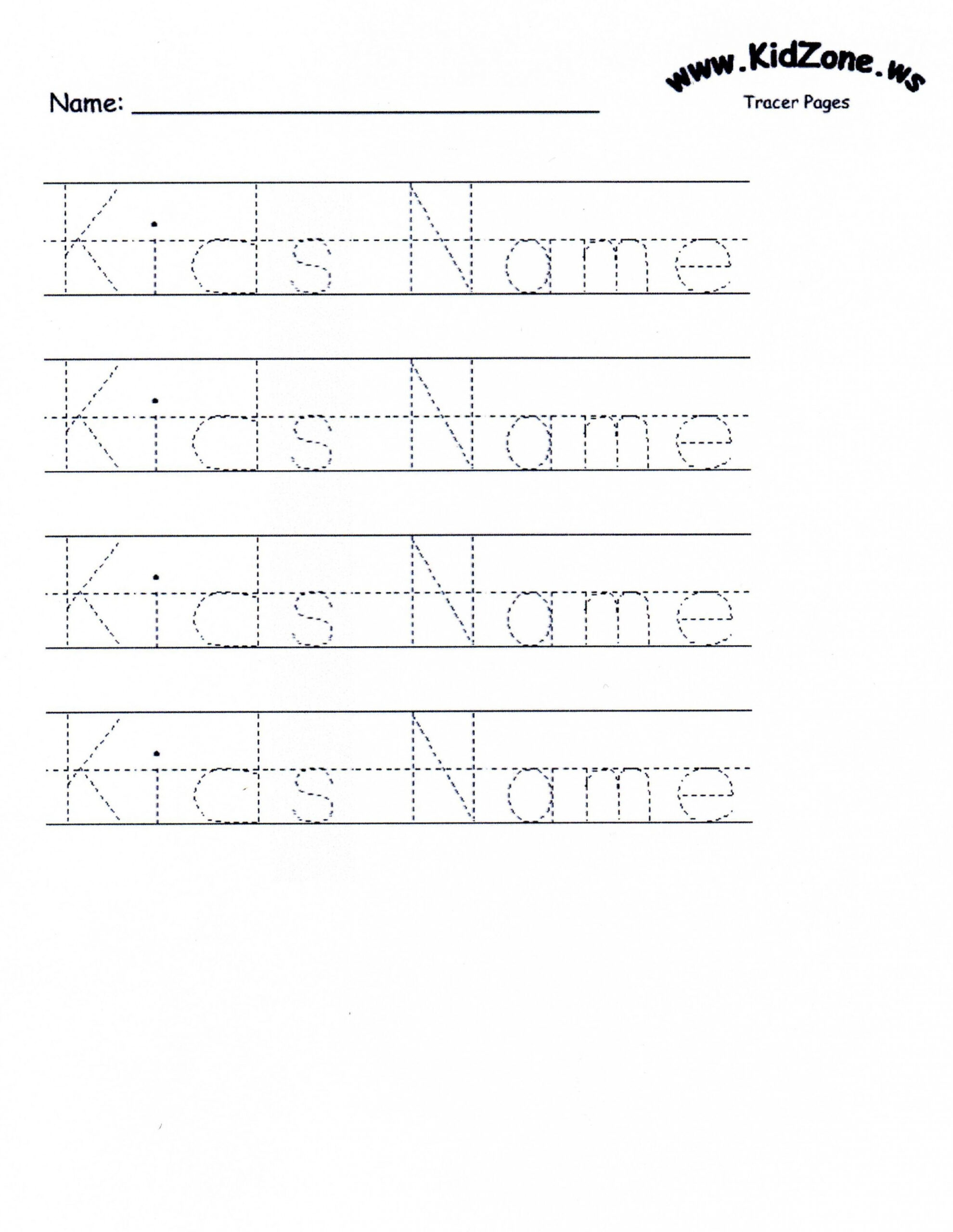 Custom Tracer Pages  Tracing worksheets preschool, Name tracing