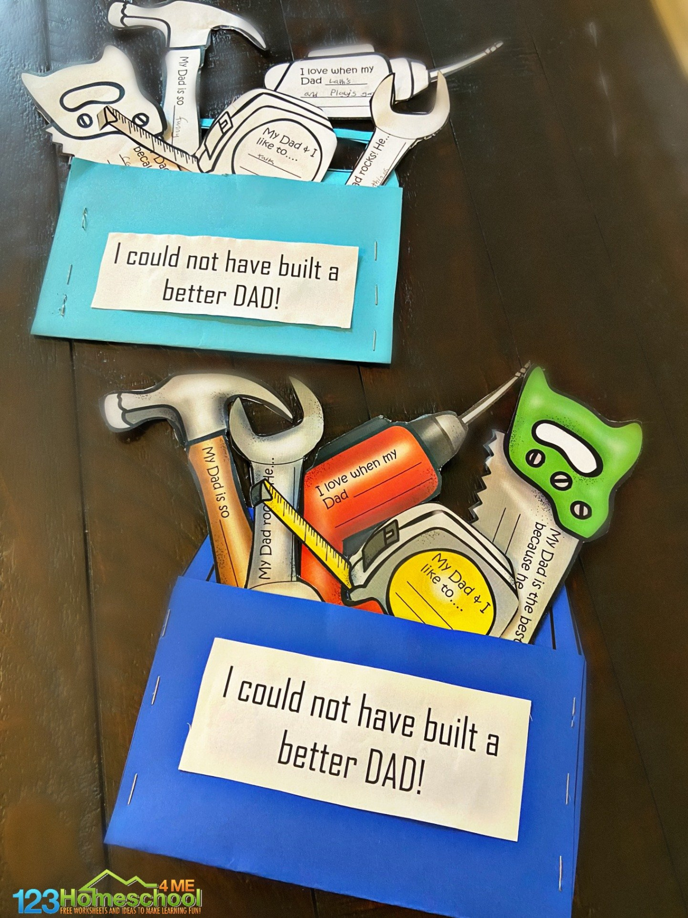 Cute Toolbox Printable Fathers Day Craft