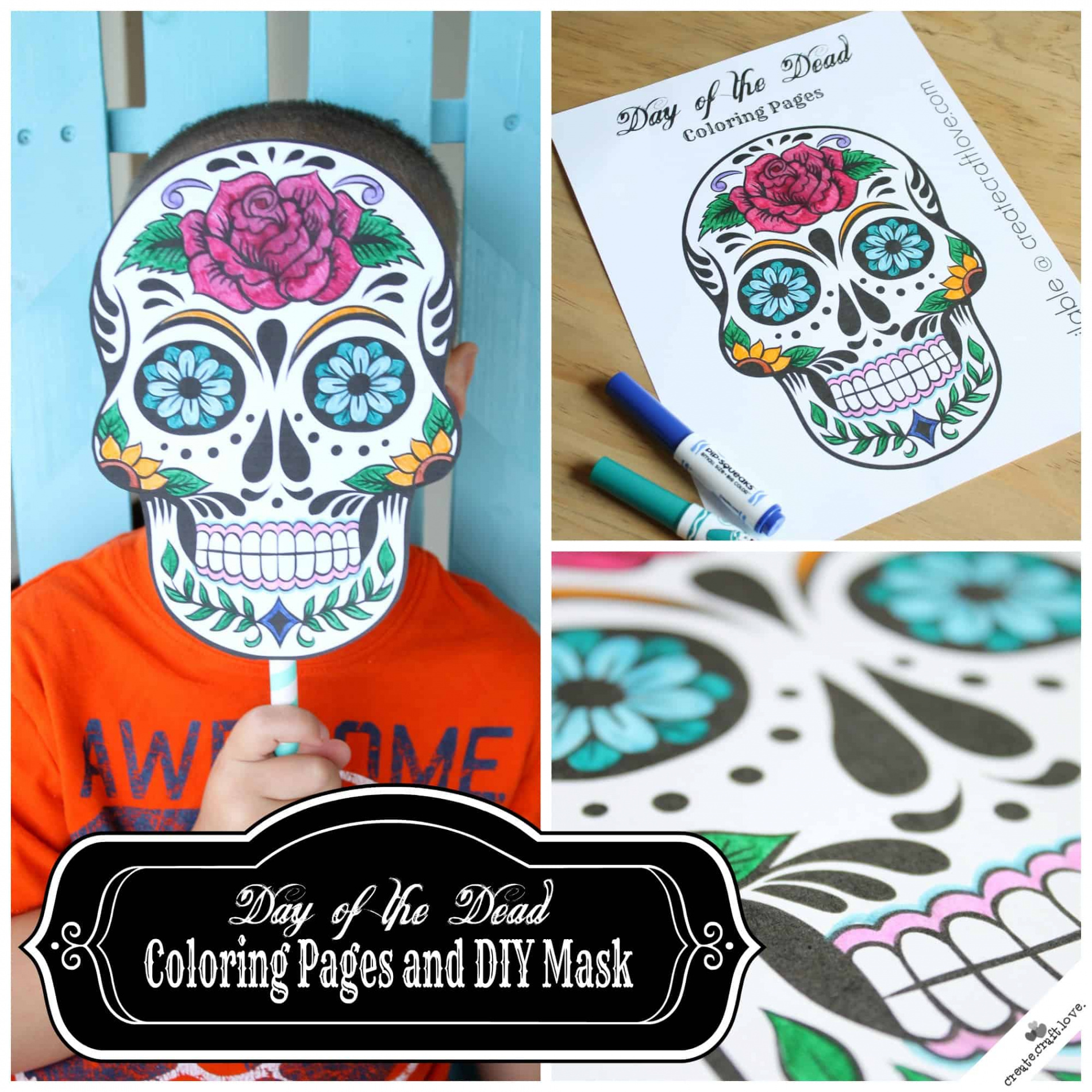 Day of the Dead Mask Printable