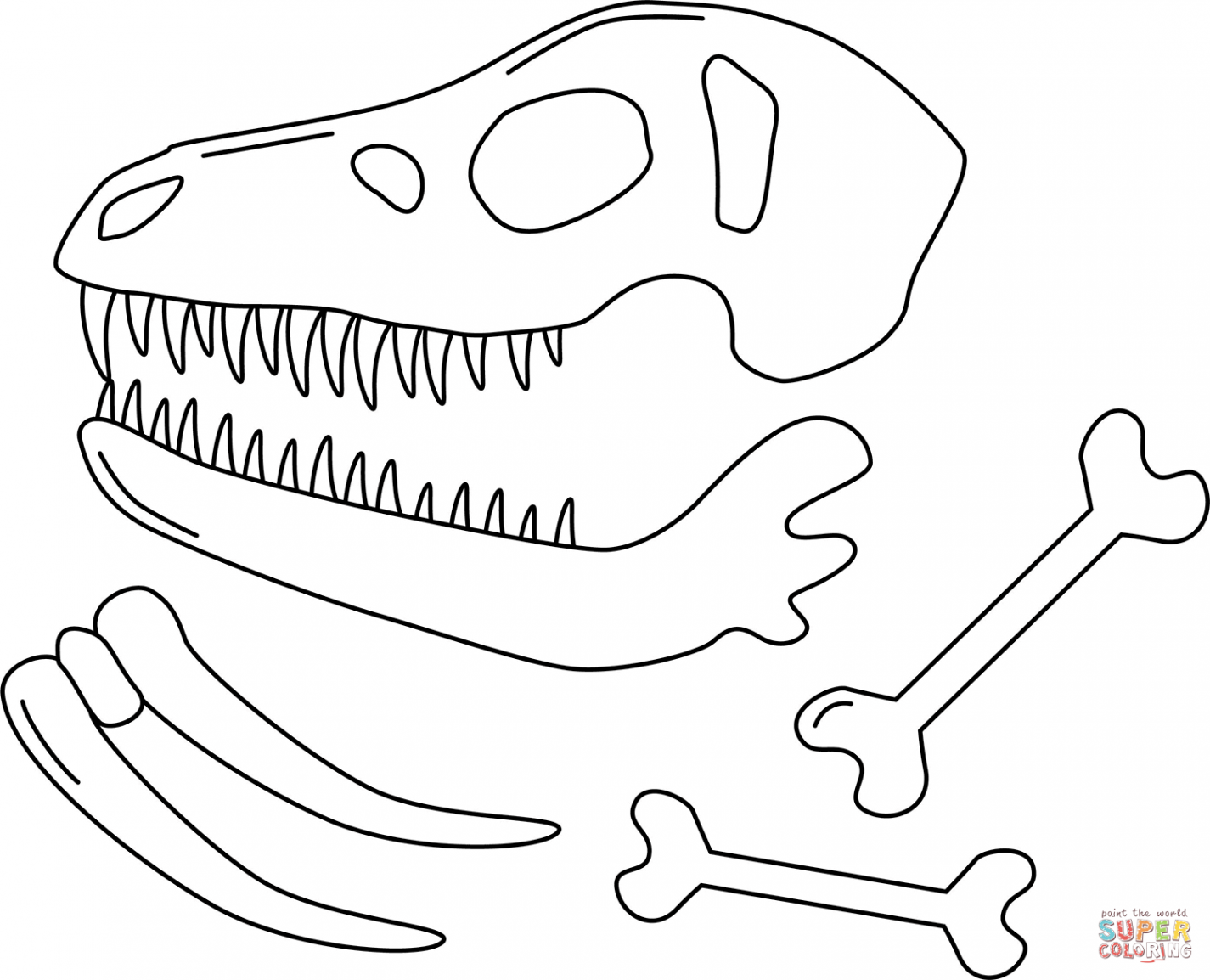 Dinosaur Fossil coloring page  Free Printable Coloring Pages