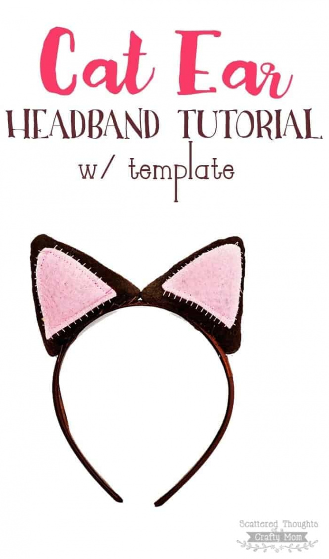 DIY Cat Ear Headband Tutorial w/ Template - Scattered Thoughts of