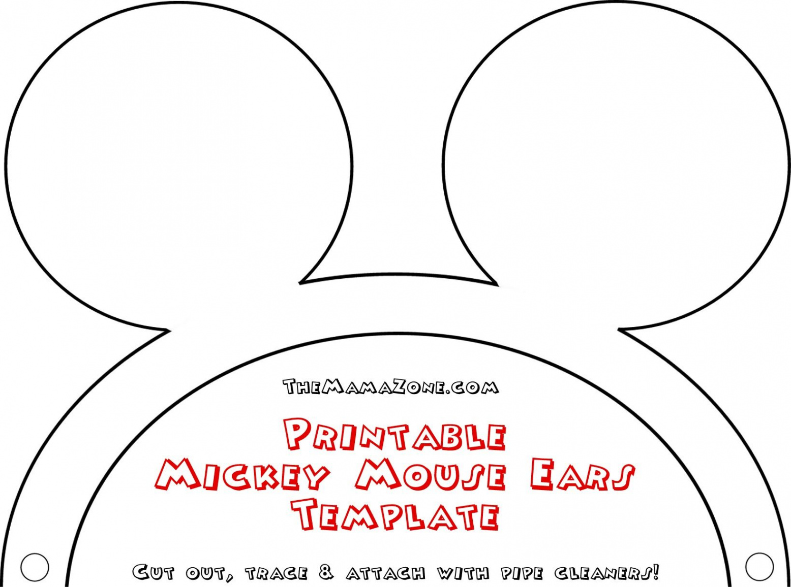 DIY Printable Mickey Mouse Ear Template  The Mama Zone  Mickey