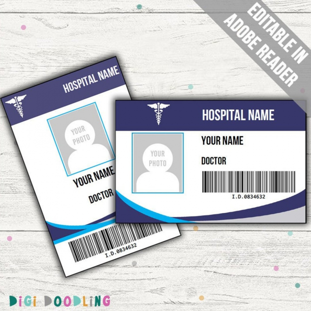 Doctor ID Badge Template. Nurse ID Badge. Doctor Costume