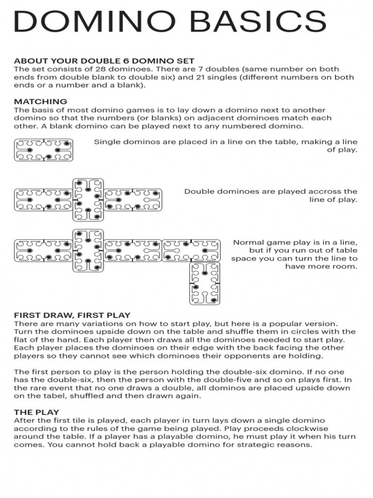 Domino Instructions R  PDF  Gambling Games  Leisure