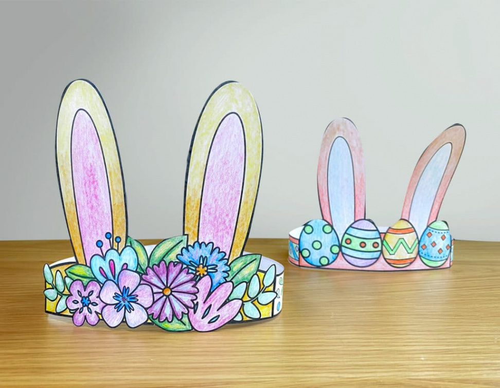 Easter Craft: Make a Bunny Crown in  Steps with Our Free Printable