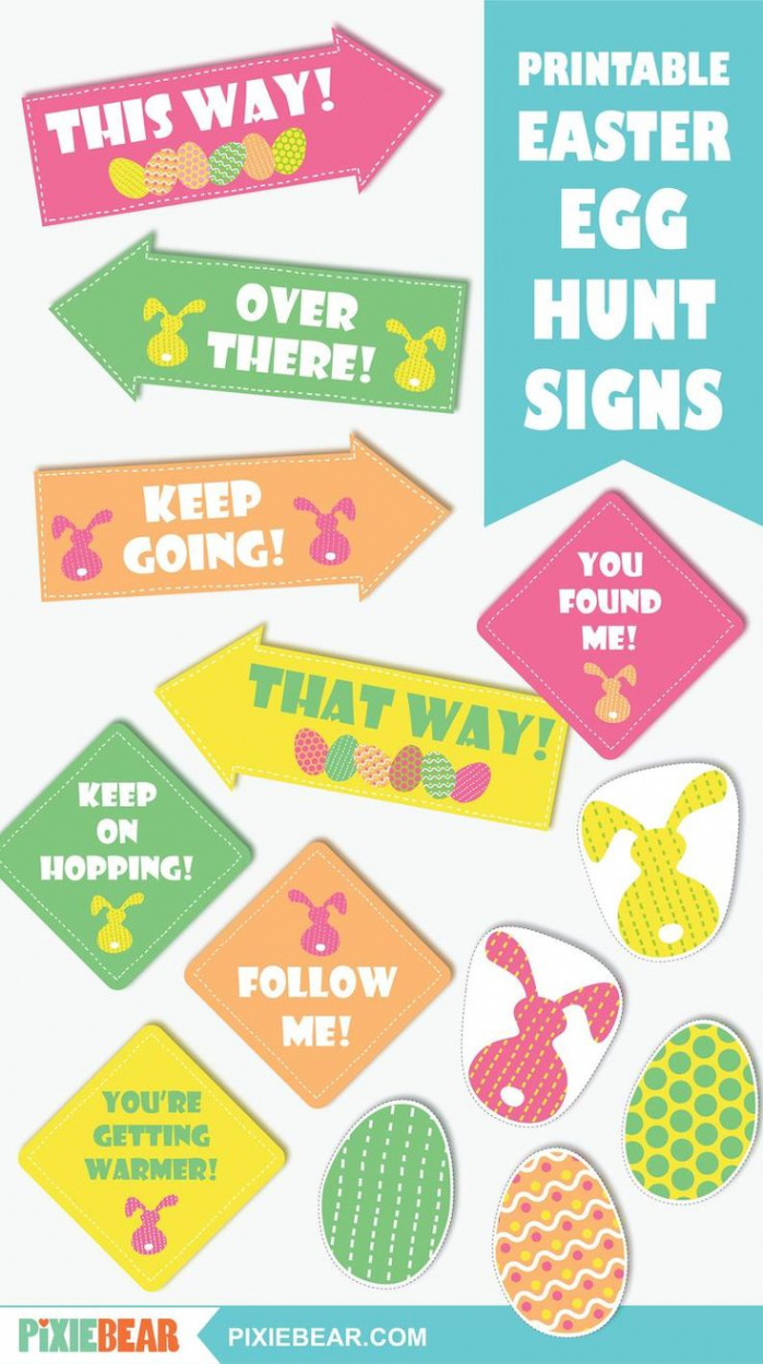 Easter Egg Hunt Signs Printable Easter Party Signs and - Etsy