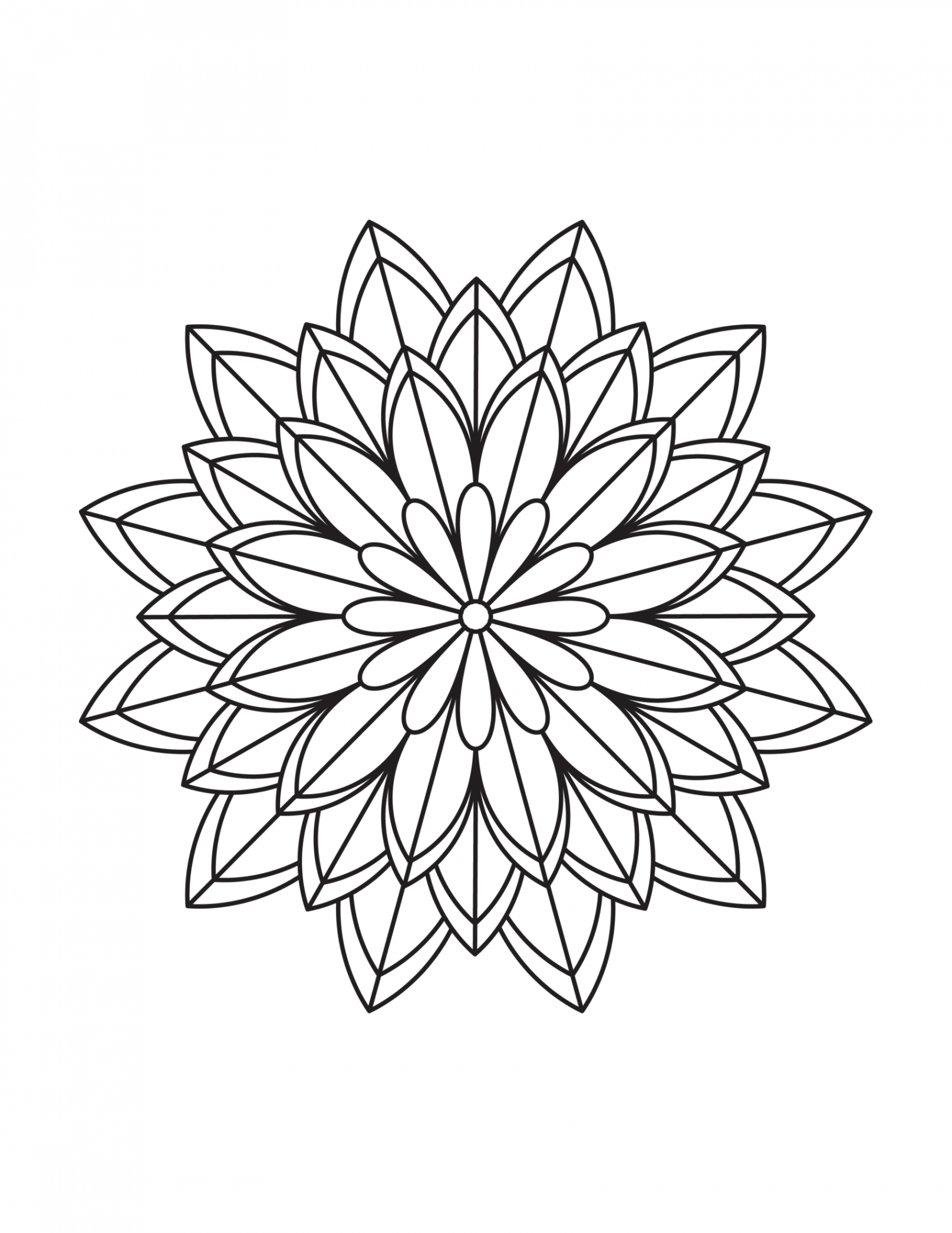 Easy Mandala Coloring Pages (Flower Patterns)  Mandala