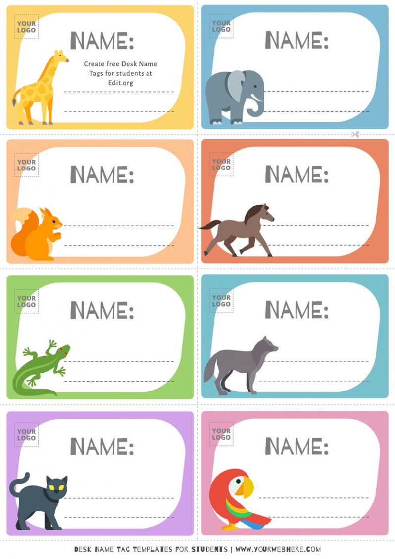 Editable Desk Name Tags for Students