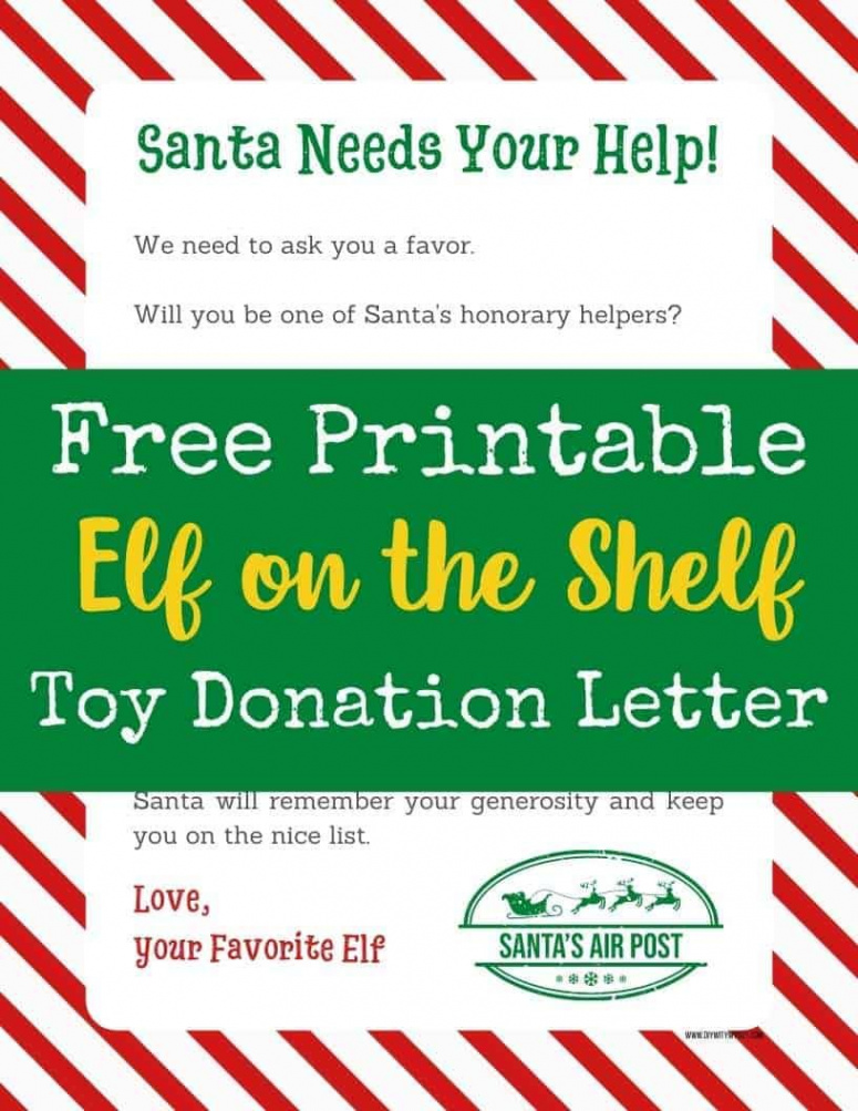 Elf On The Shelf Donate Toys Letter (Free Printable)  Elf on