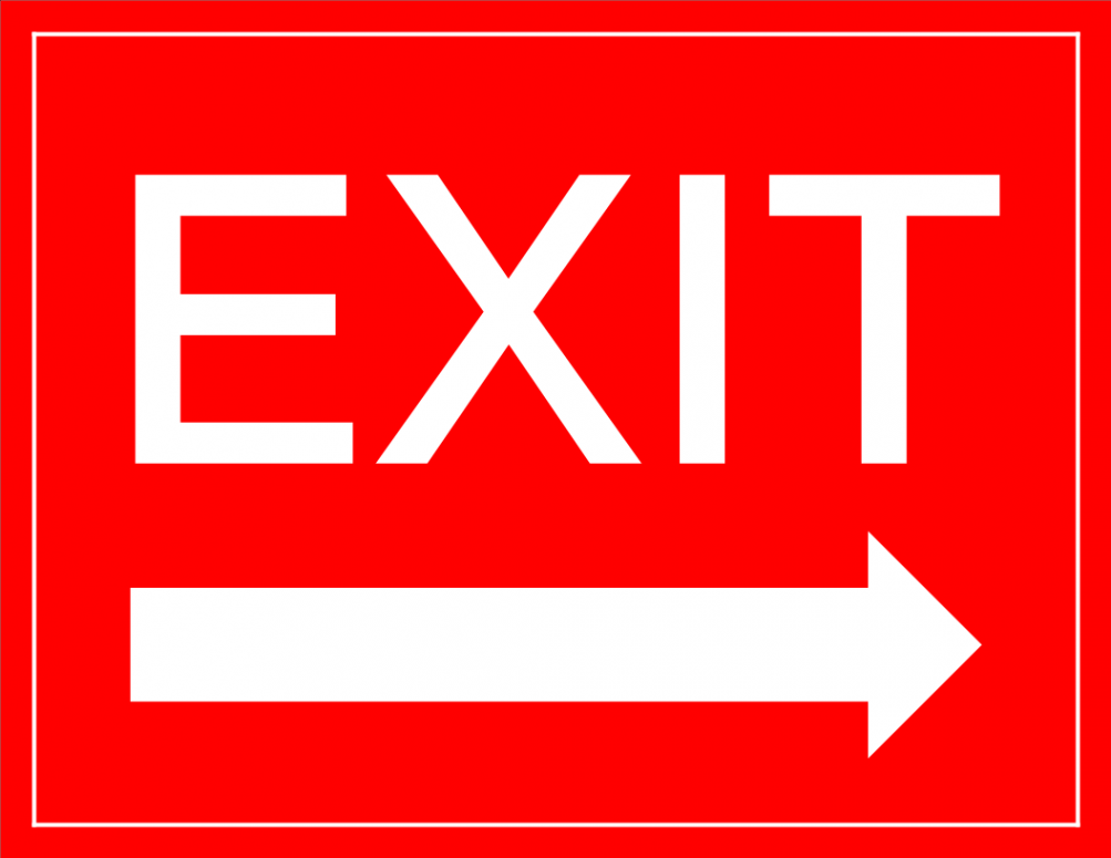 Exit Sign arrow right - Download this Exit Sign with an arrow