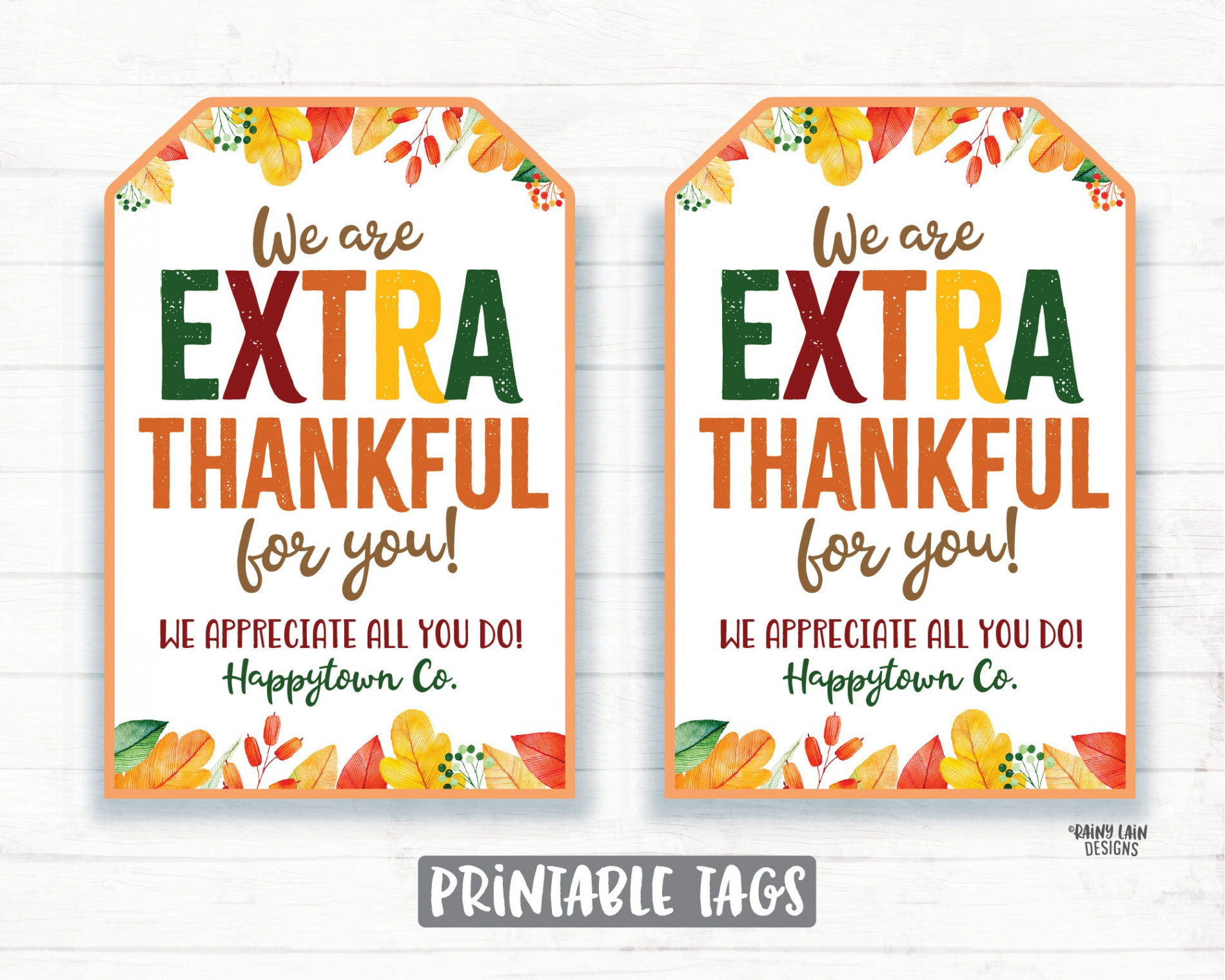 Extra Thankful for You Tags Gum Tags Mint Tags Thanksgiving - Etsy