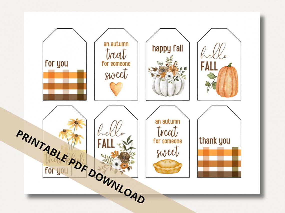 Fall Gift & Treat Tags - Free Printable for Autumn - Aubree Originals