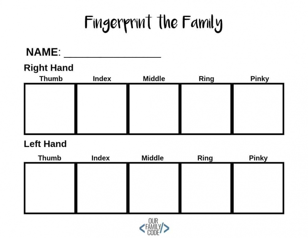 Family Fingerprint Science Investigation STEAM Activity - Our