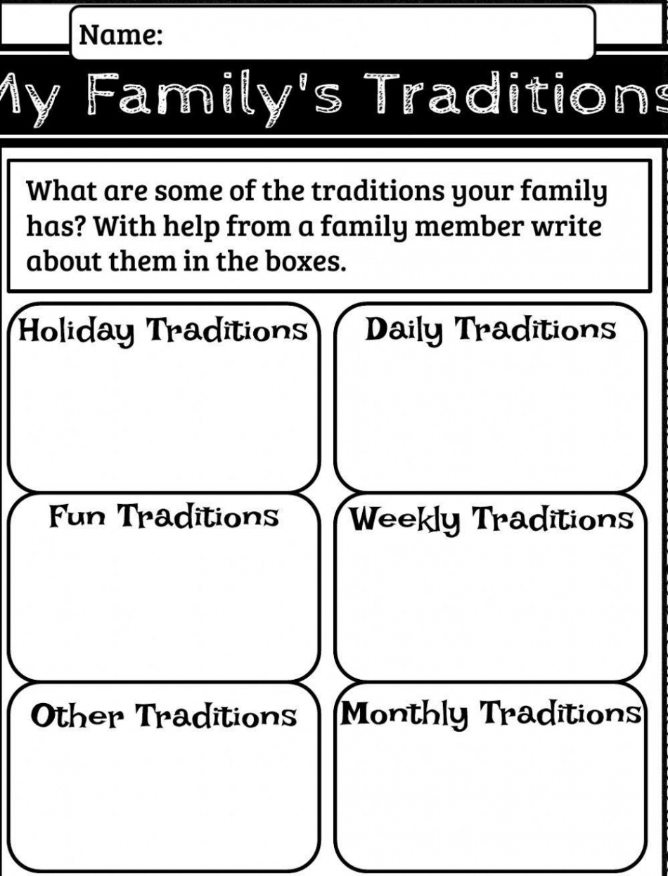 Family Traditions worksheet  Live Worksheets