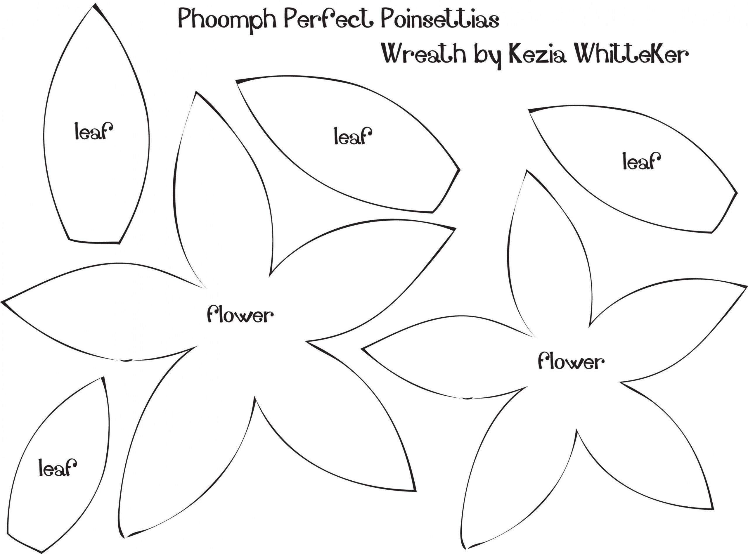 Felt flower template, Flower templates printable, Flower template